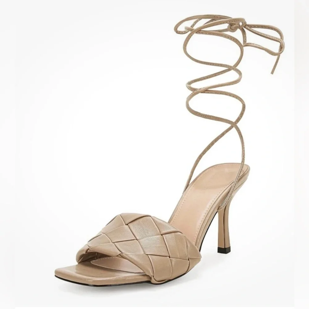N/A strappy leather
